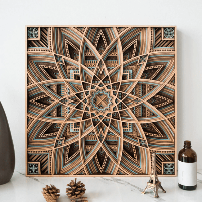 wood art for wall design frame
