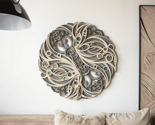 wood art for wall round