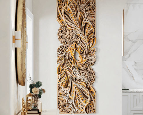 wood art for wall panel