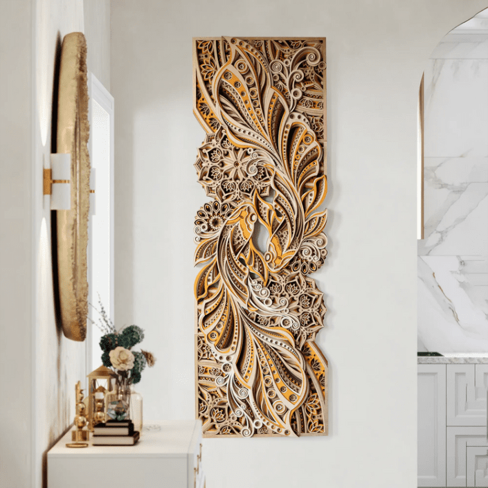 wood art for wall panel